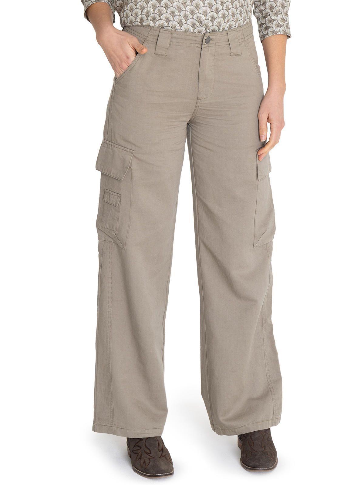Pantalón Lino Orgánico Verde Nimia Mujer -4