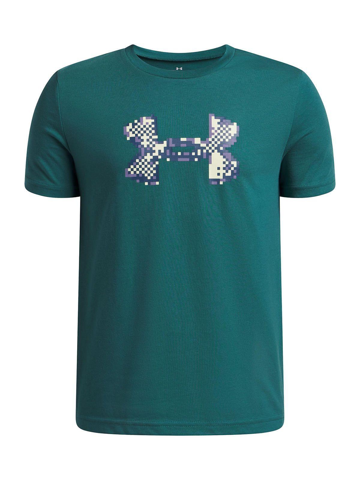 Polera M/C Niño B Pixel Logo Verde-0