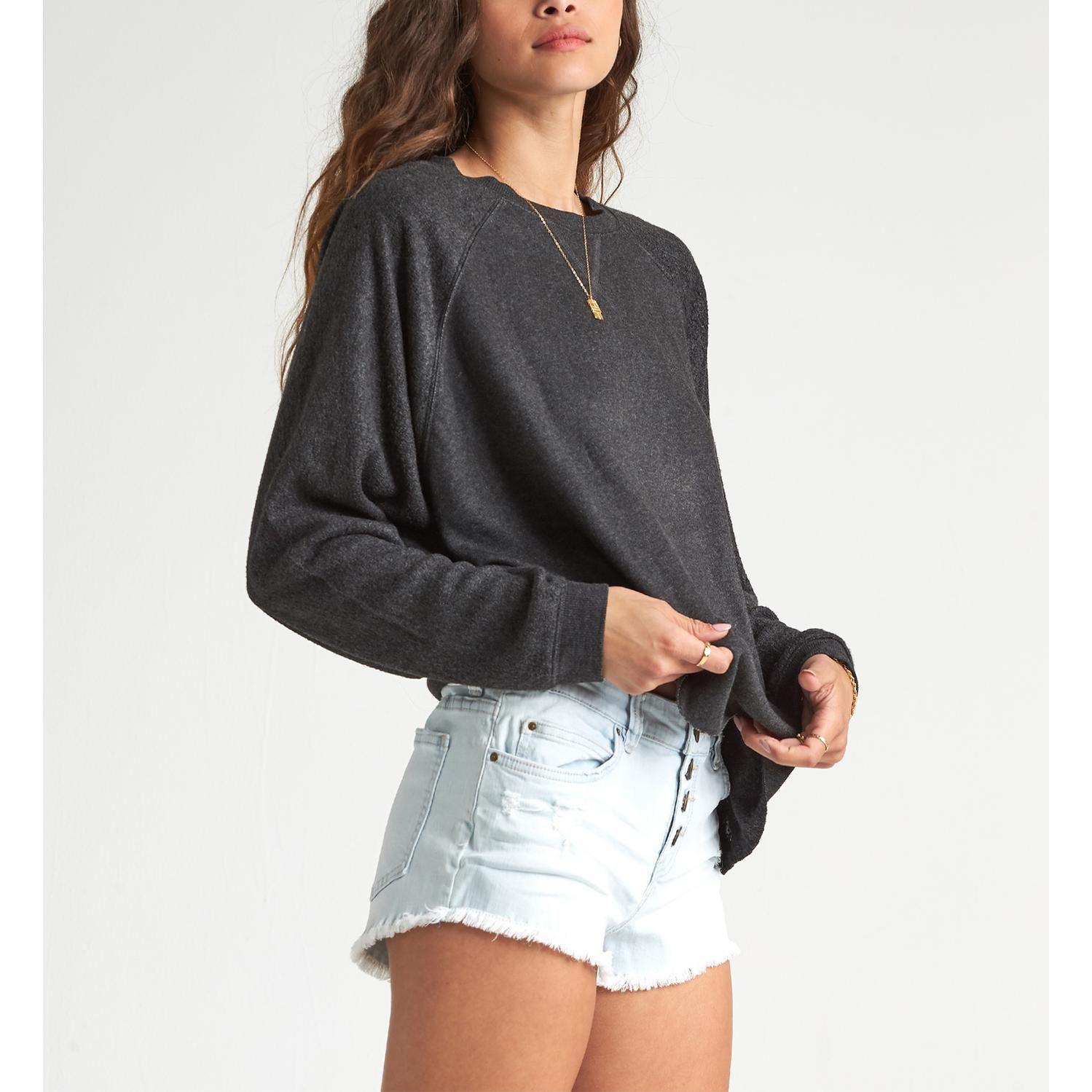 Poleron  Carried Away Gris Oscuro Mujer-1