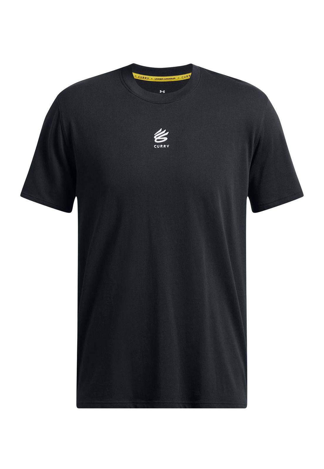 Polera manga corta Curry para hombre Negro-0