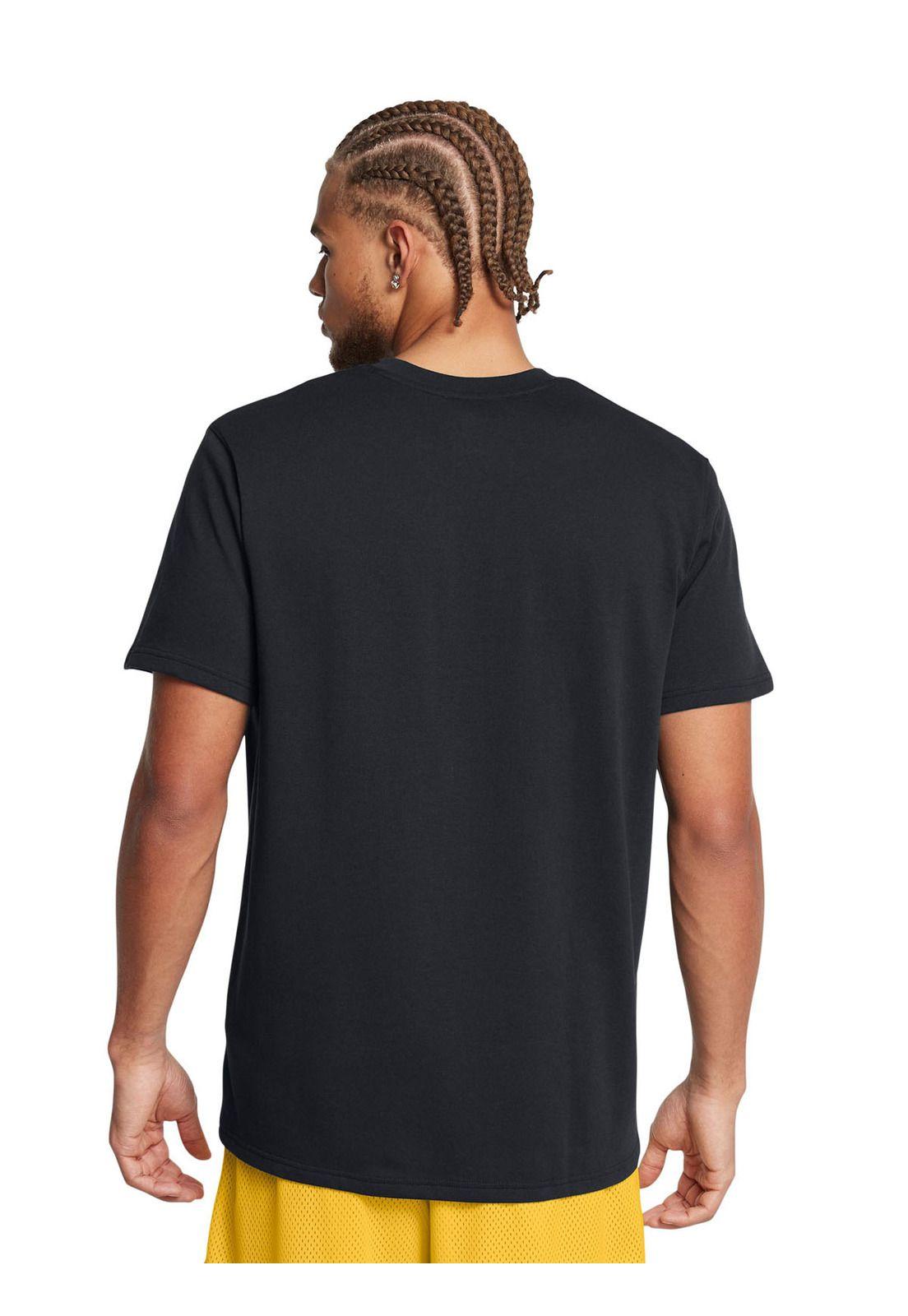 Polera manga corta Curry para hombre Negro-4