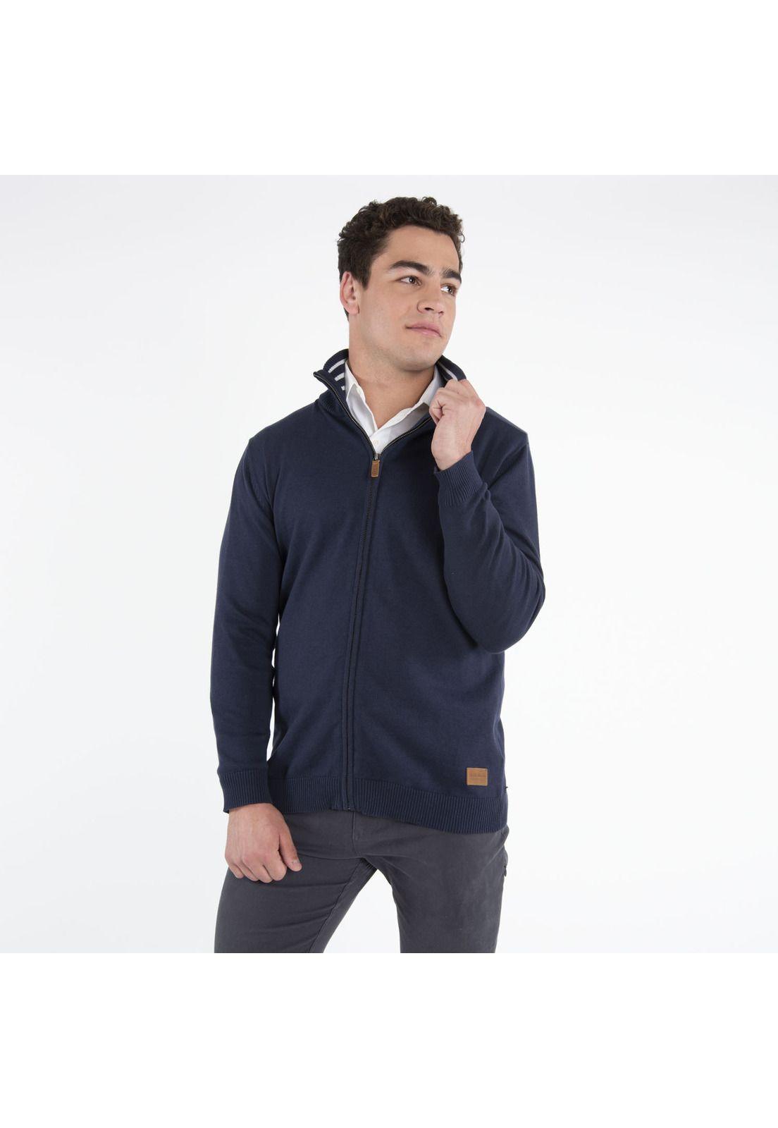 Sweater Hombre Reno Zipper Sweater Azul-0
