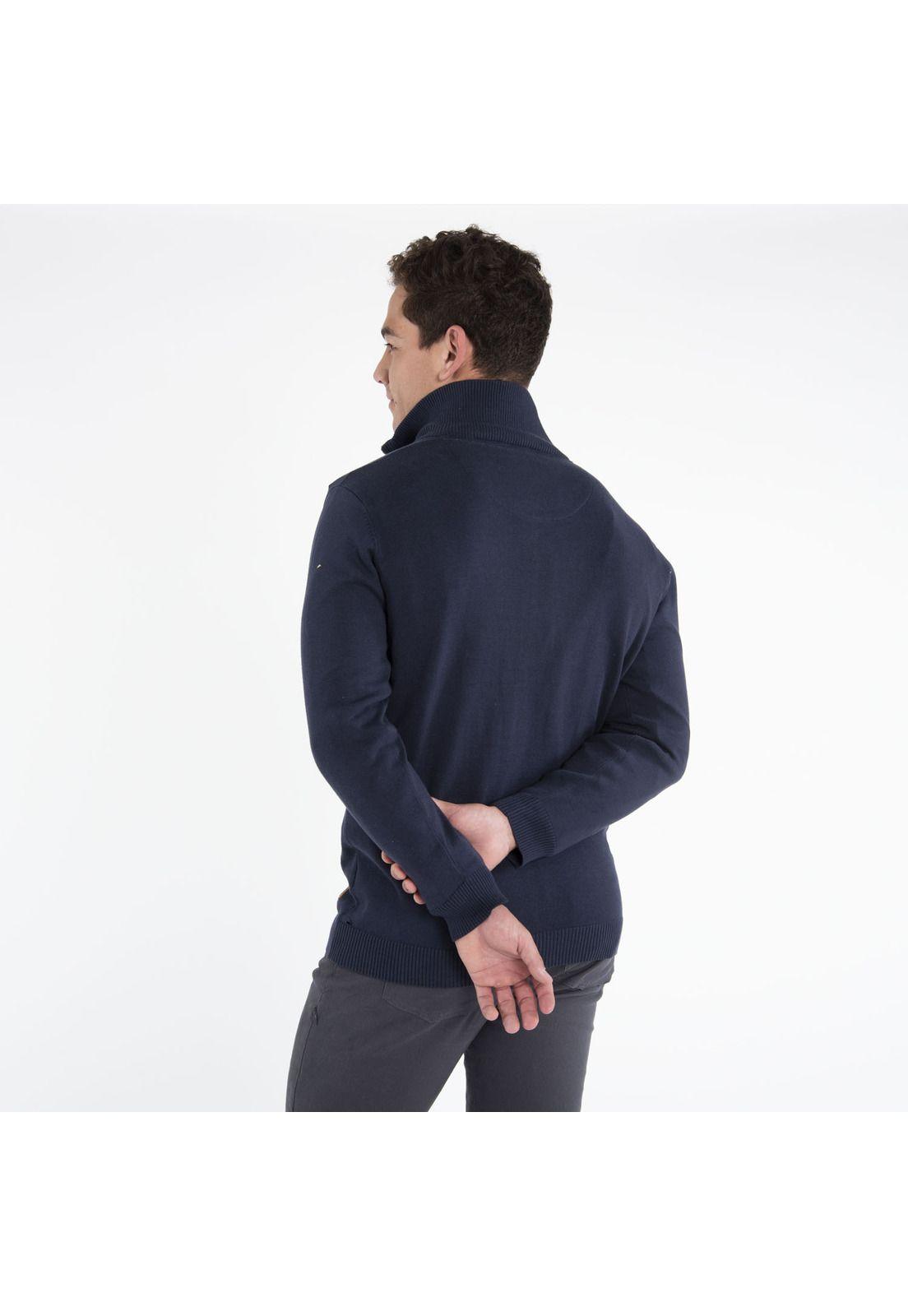 Sweater Hombre Reno Zipper Sweater Azul-2