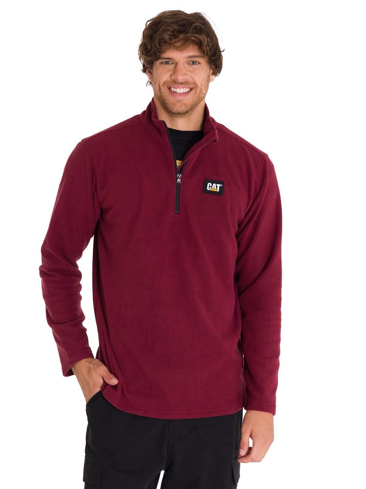 Polar Microfleece Quarter Zip Hombre Burdeo-0