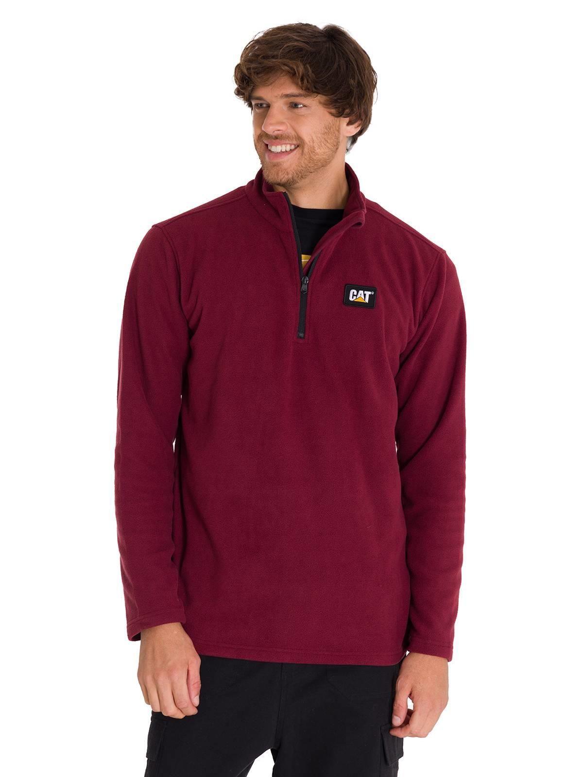 Polar Microfleece Quarter Zip Hombre Burdeo-1