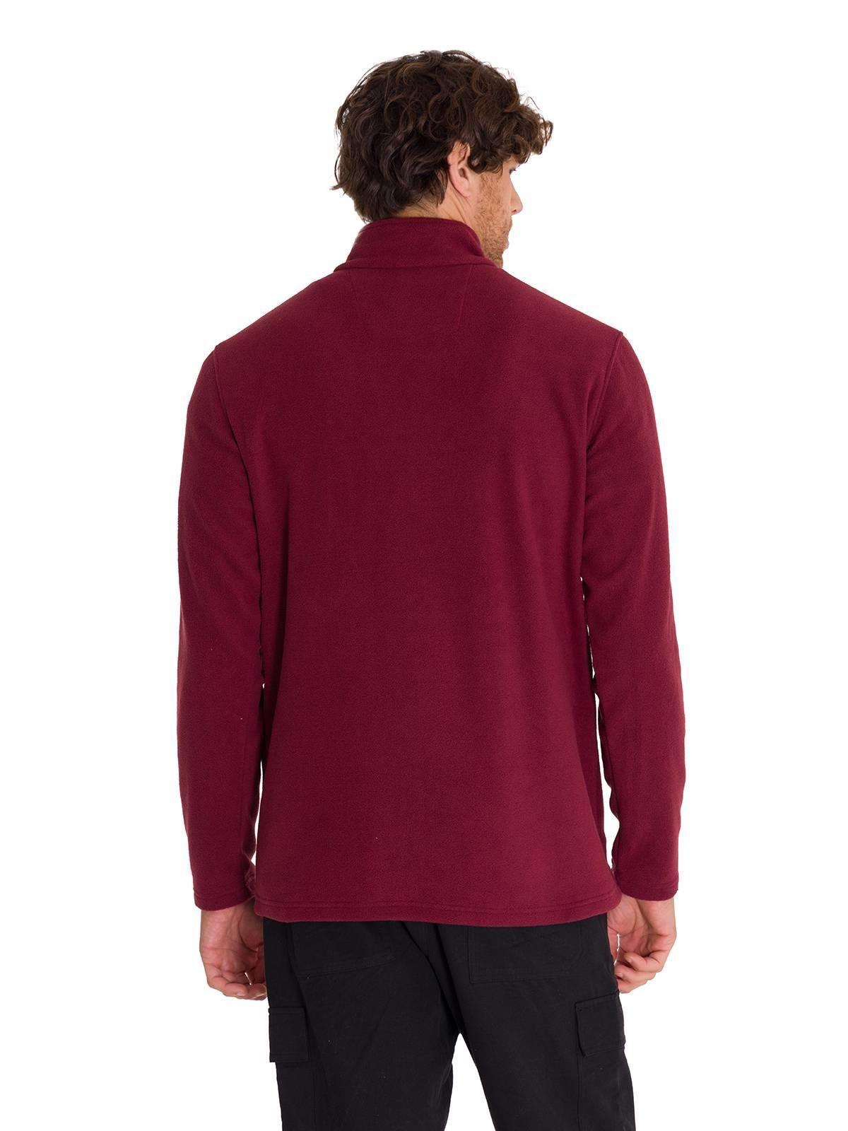 Polar Microfleece Quarter Zip Hombre Burdeo-3