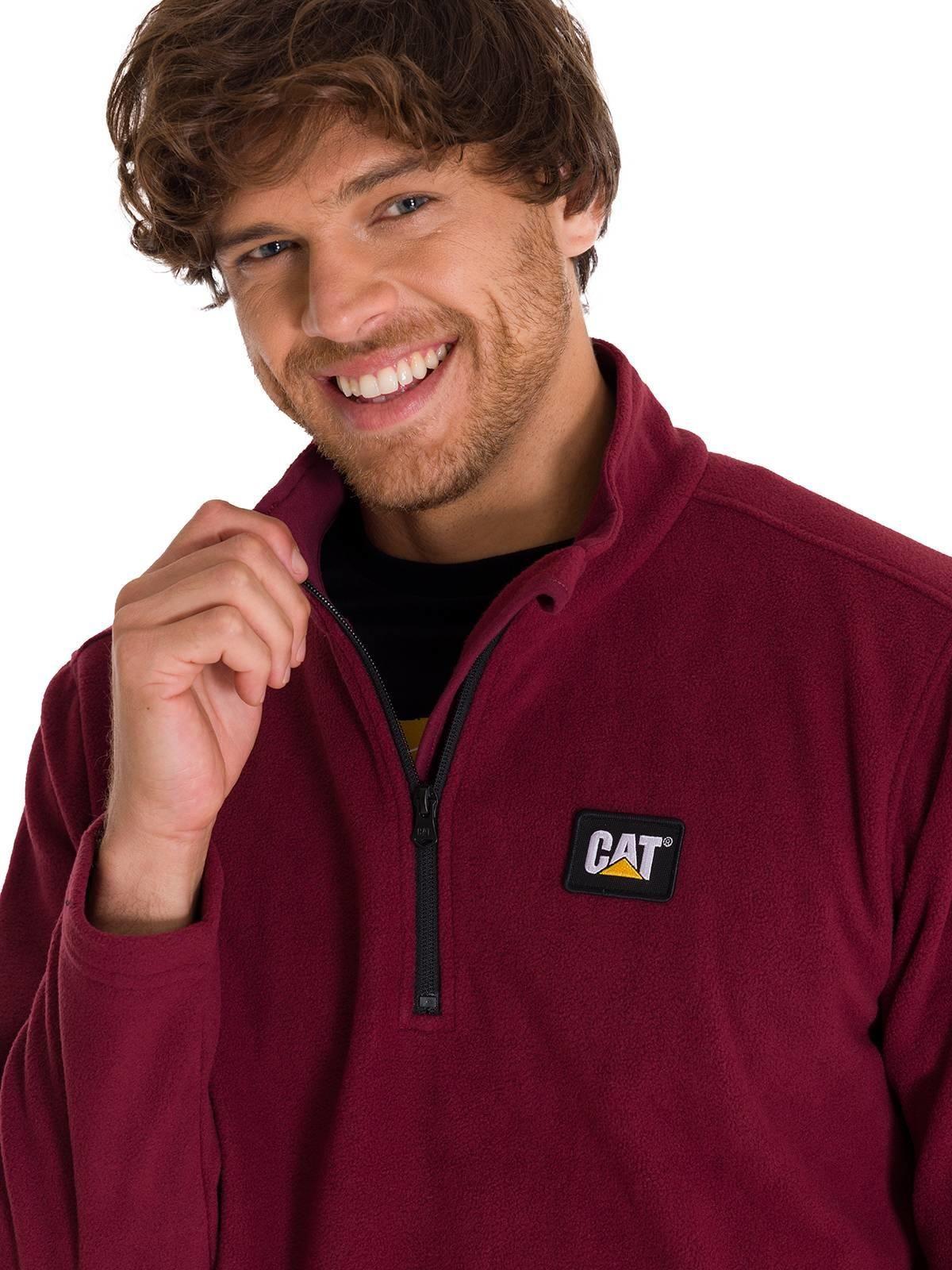 Polar Microfleece Quarter Zip Hombre Burdeo-4