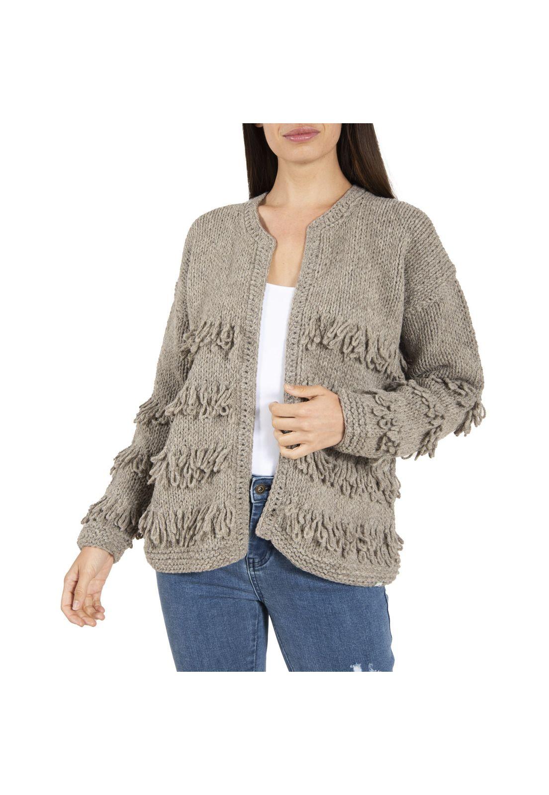 Chaleco Lana Gorre Gris Mujer Rockford-0