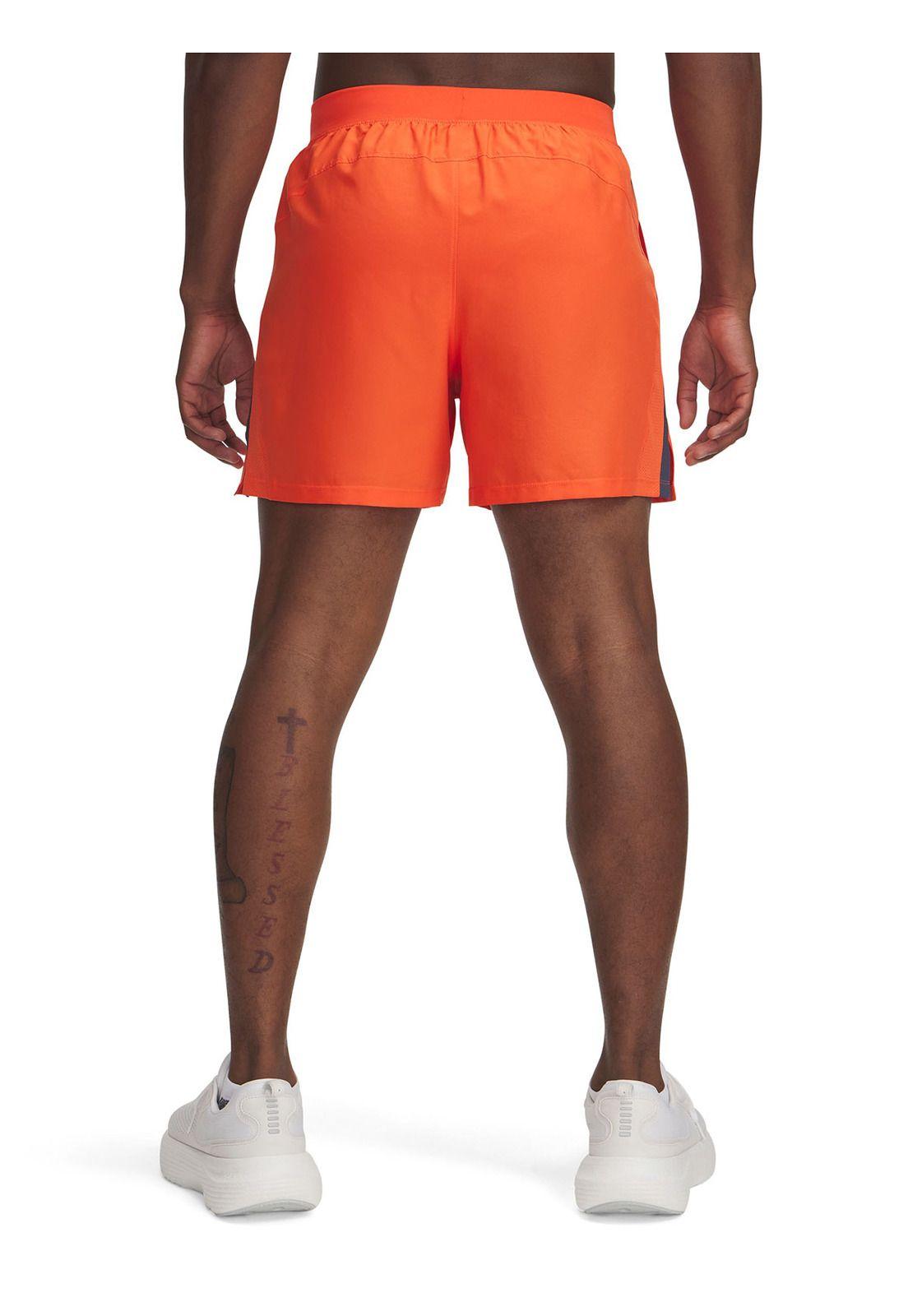 Shorts UA Launch Para Hombre Naranja-1