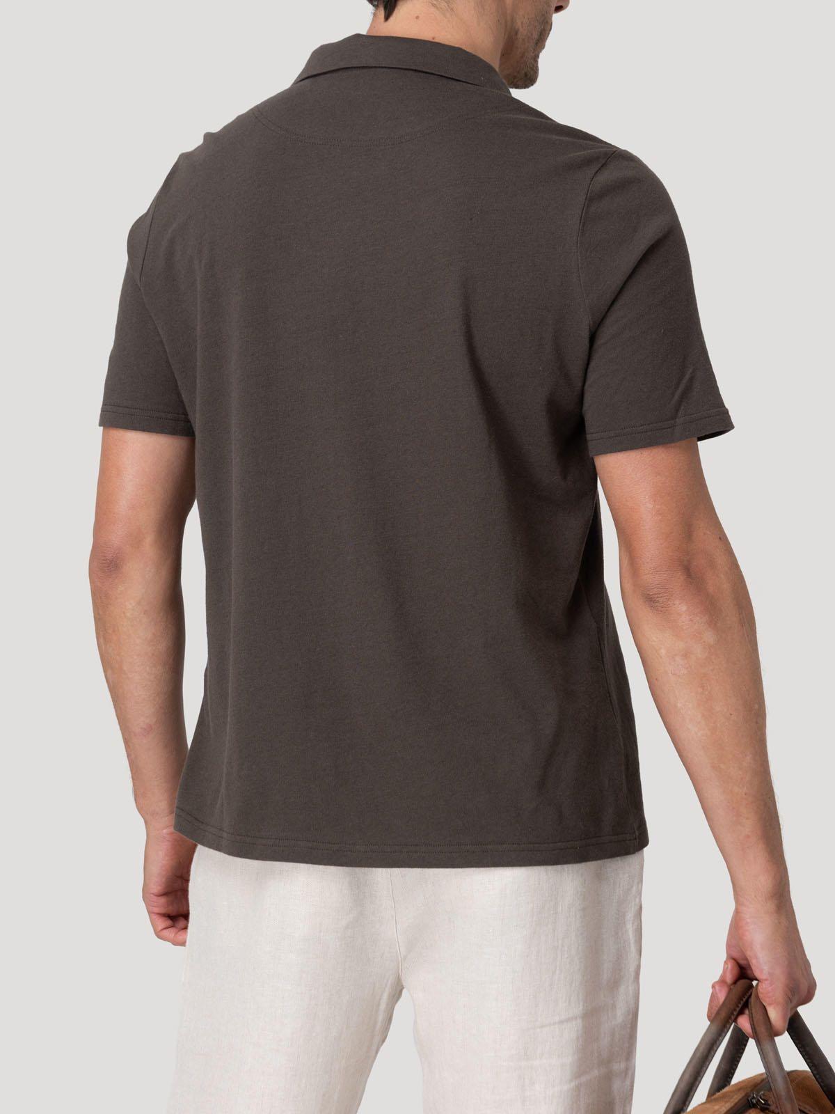 Polera Algodón Orgánico Hombre Vary Café-5