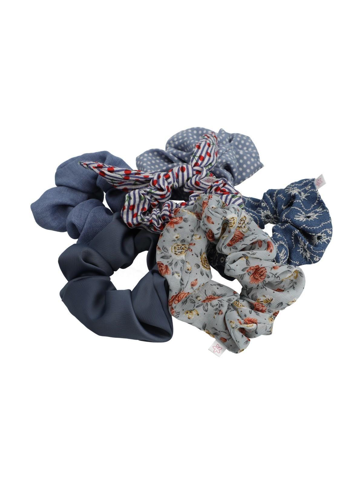 Pack 6 Colets Mujer Scrunchies Azul-1