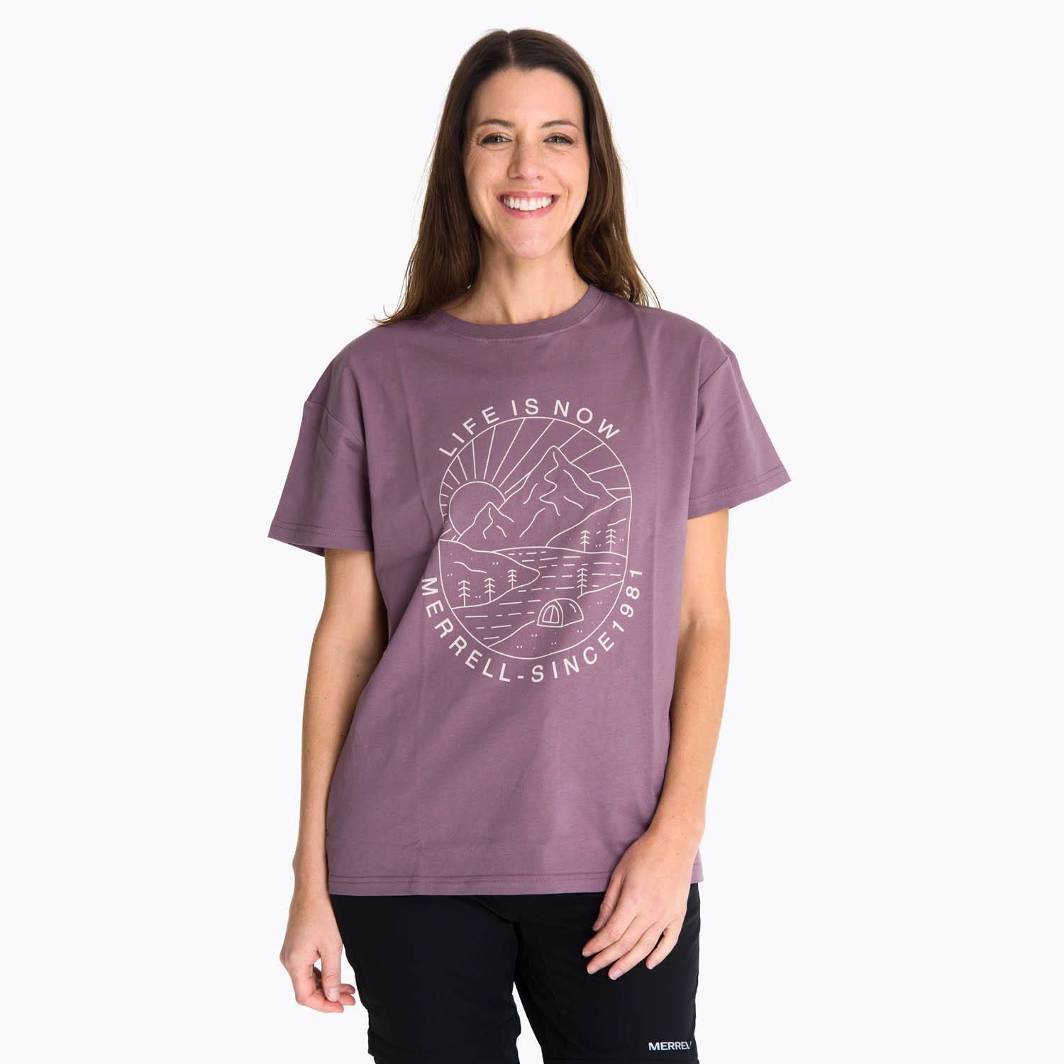 Polera Manga Corta Mujer Hata Morado Oscuro -0