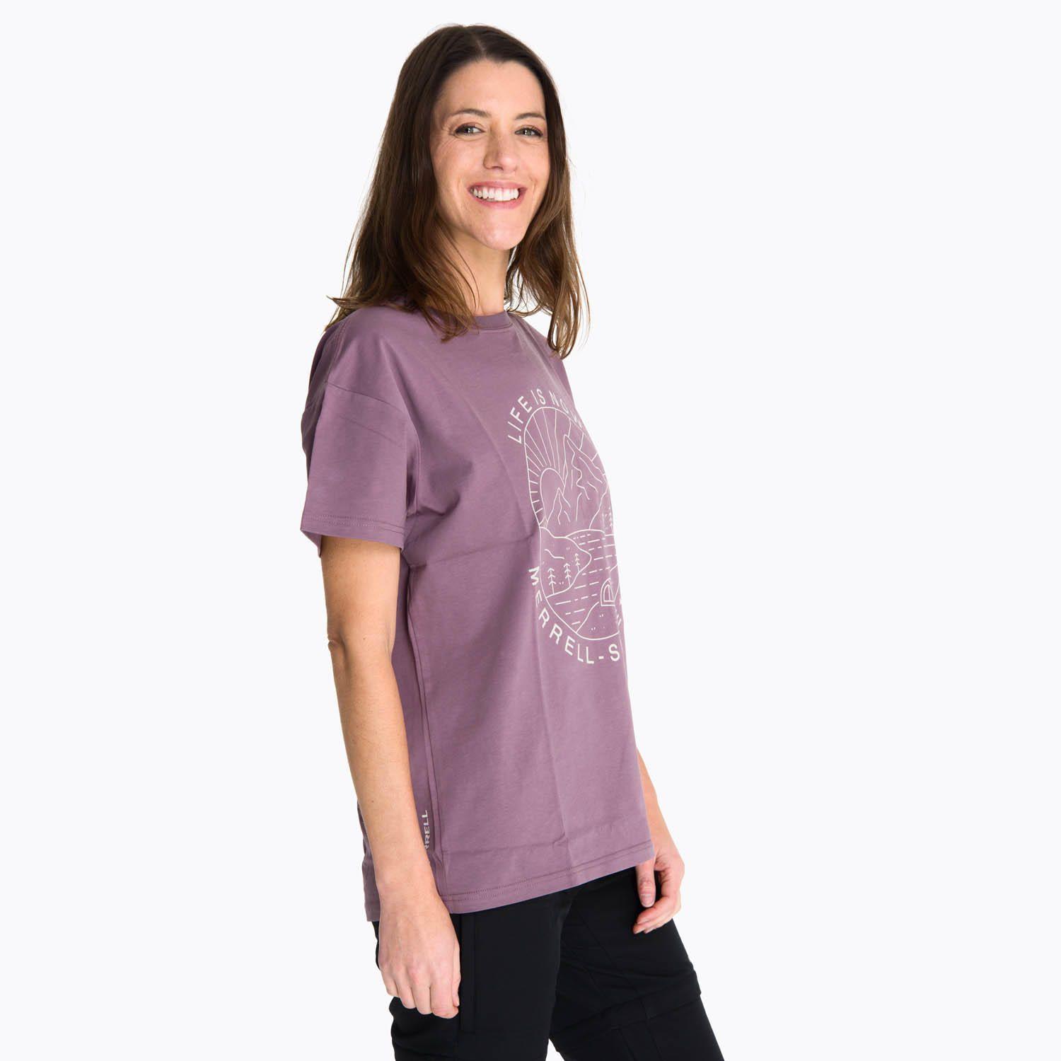 Polera Manga Corta Mujer Hata Morado Oscuro -1