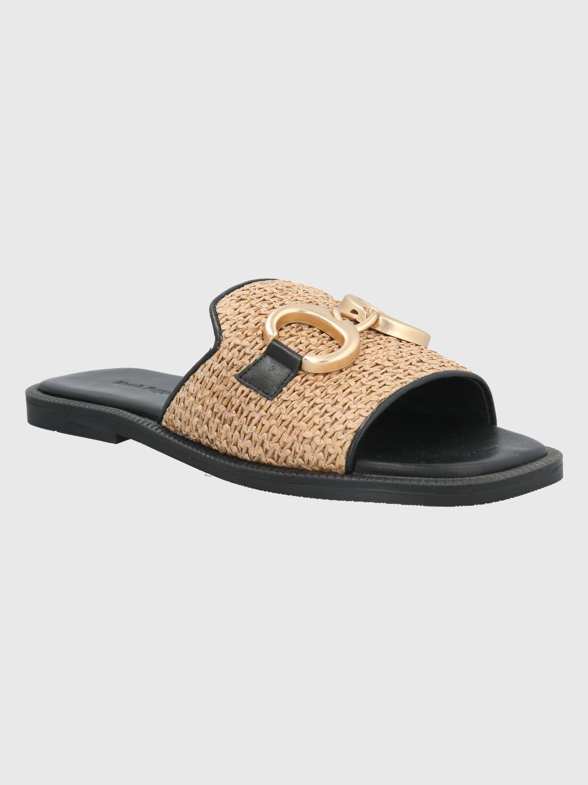 Sandalia Cuero Negro Mujer Tegglia -0