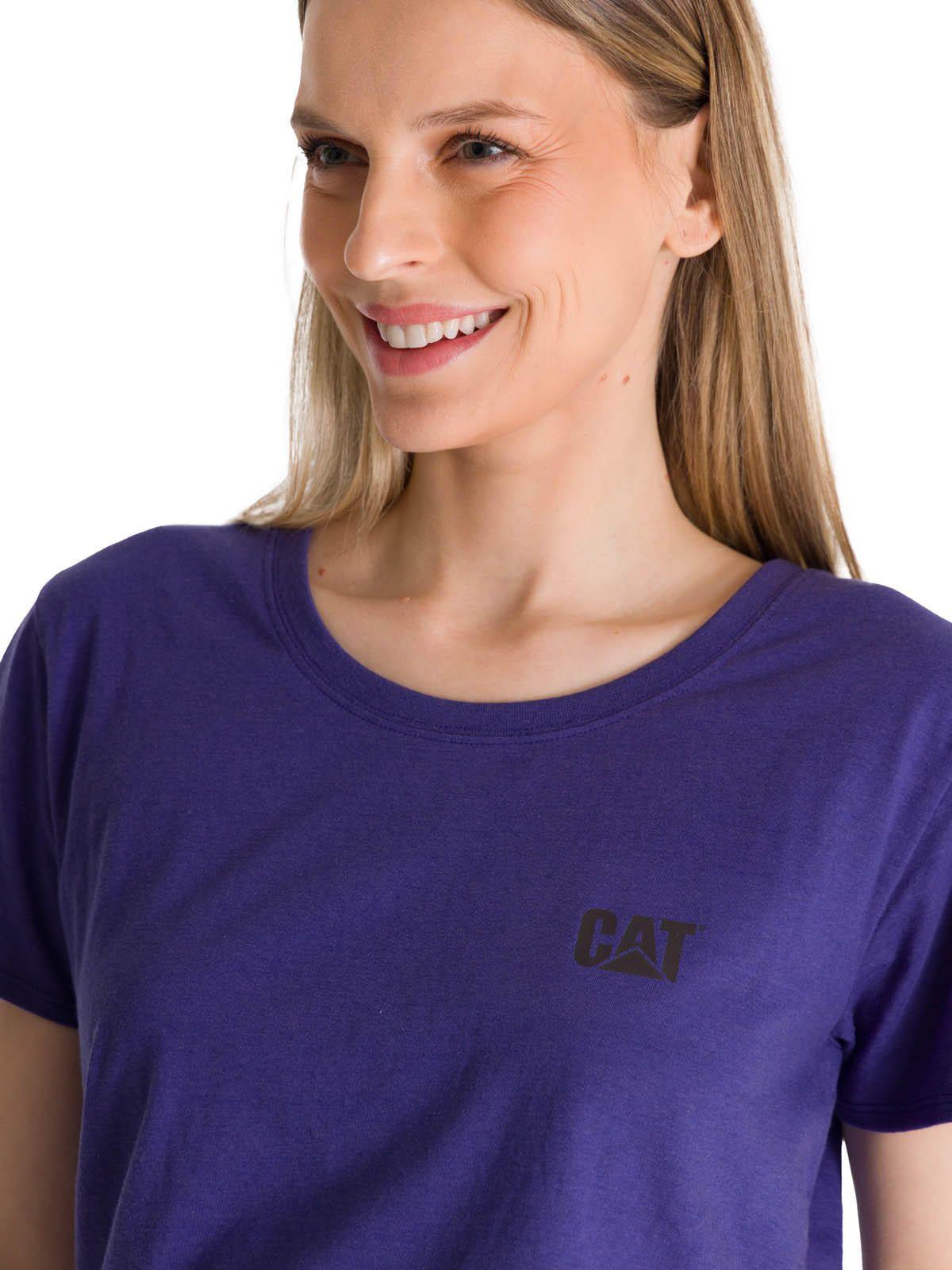 Polera Manga Corta Mujer Logo Azul-4