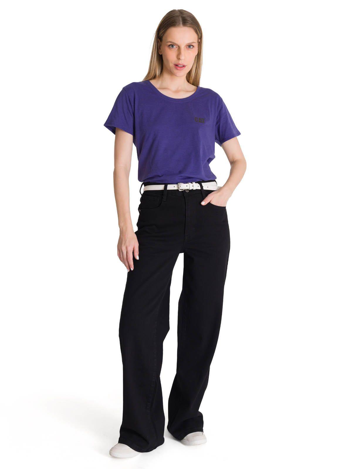 Polera Manga Corta Mujer Logo Azul-5