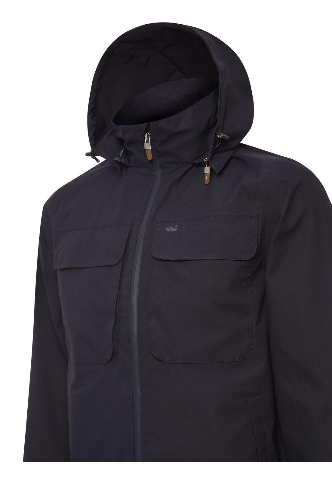 Impermeable Fibras Recicladas Hombre Rain Azul-3