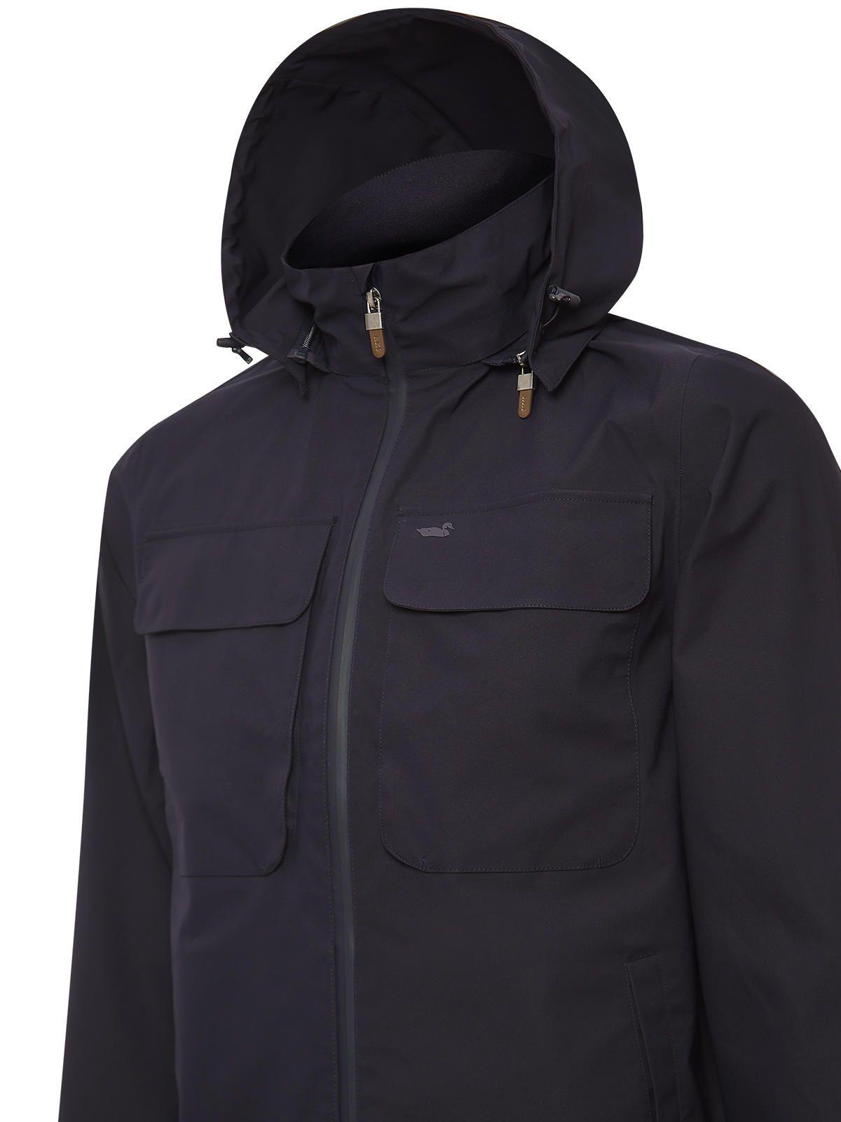 Impermeable Fibras Recicladas Hombre Rain Azul-3