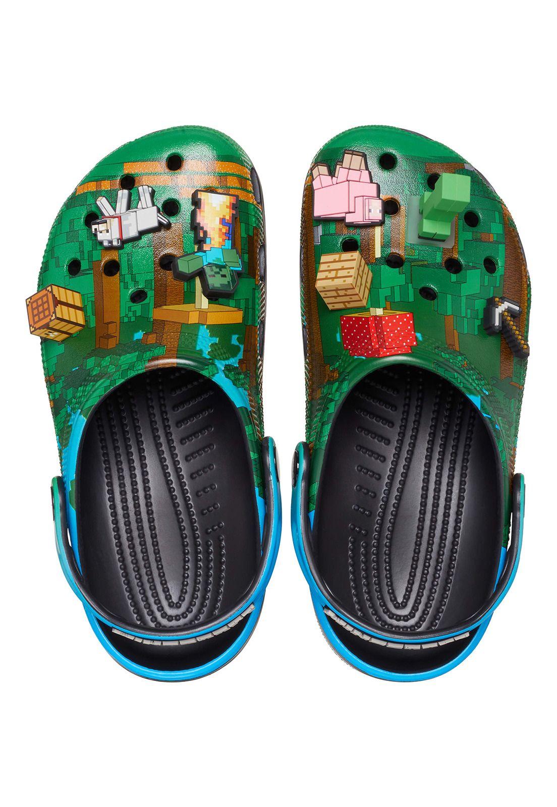 Zueco Crocs Hombre Minecraft Cls Clog Verde-4