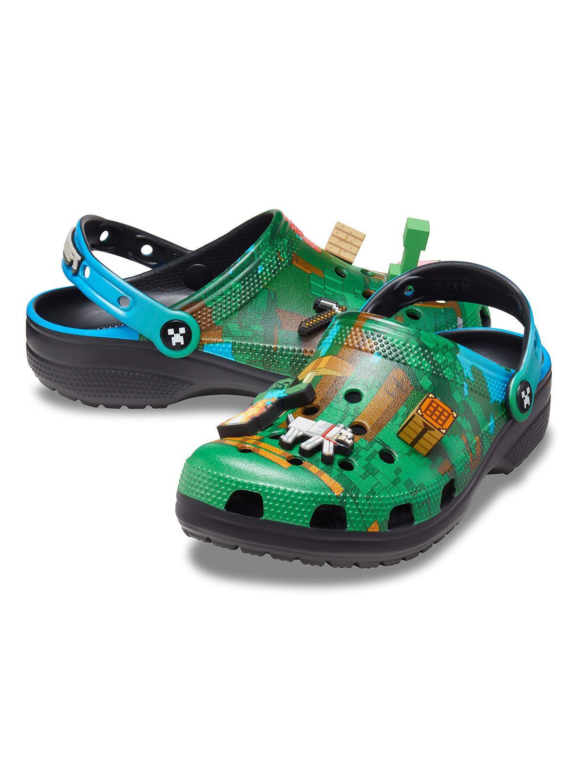 Zueco Crocs Hombre Minecraft Cls Clog Verde-3
