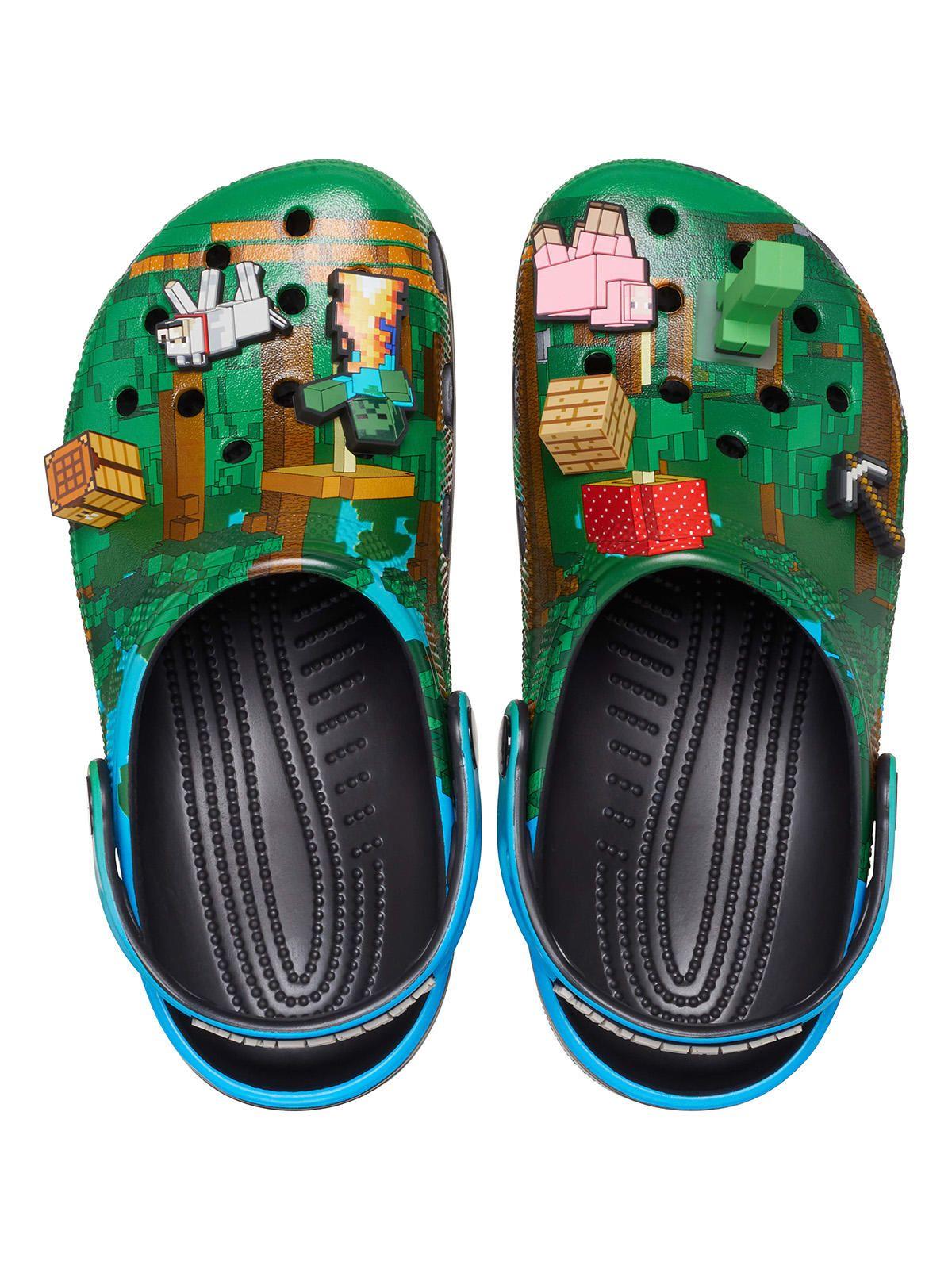 Zueco Crocs Hombre Minecraft Cls Clog Verde-4