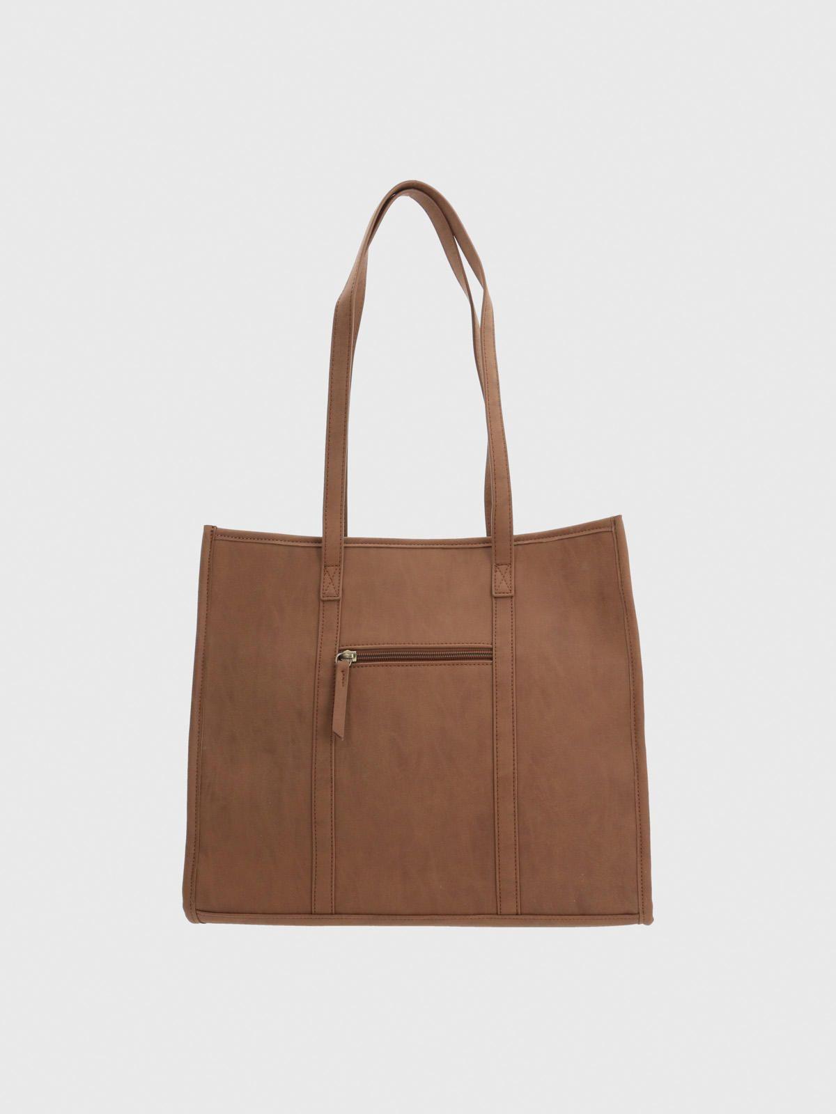 Cartera Ecocuero Mujer Dann Tote Café-2