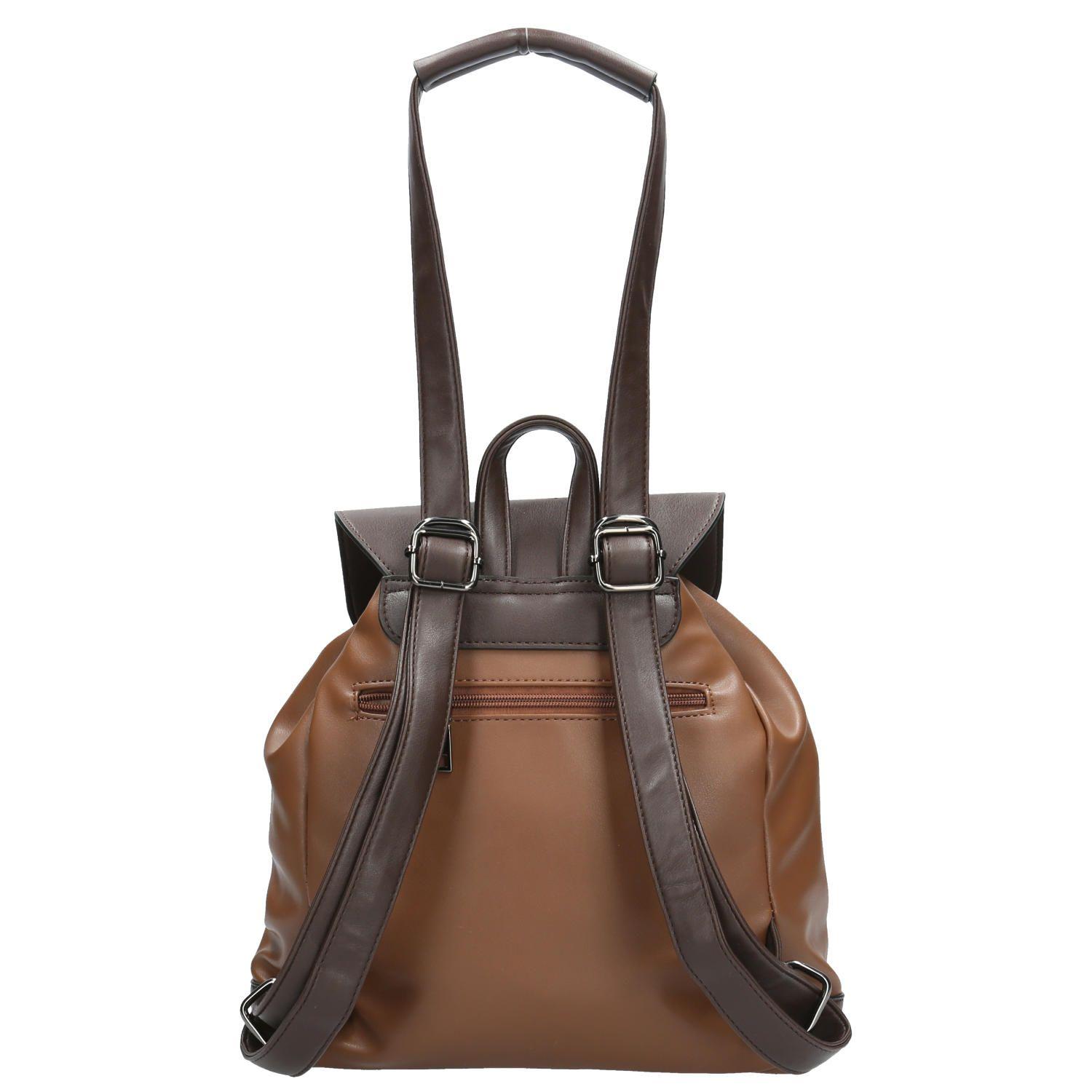 Mochila Convertible Mujer Leila Back Café-2