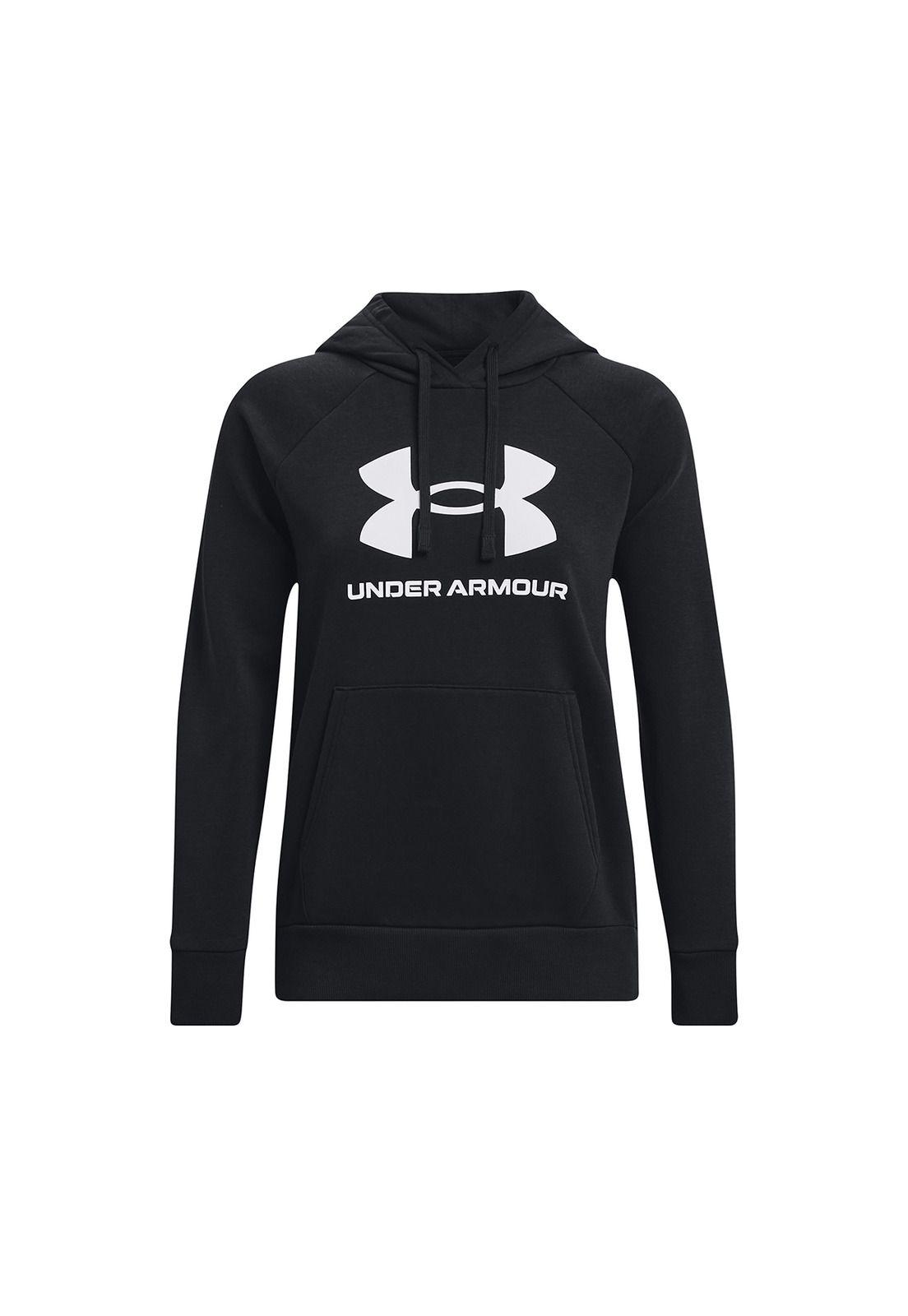 Polerón Big Logo UA Rival Negro para mujer-0