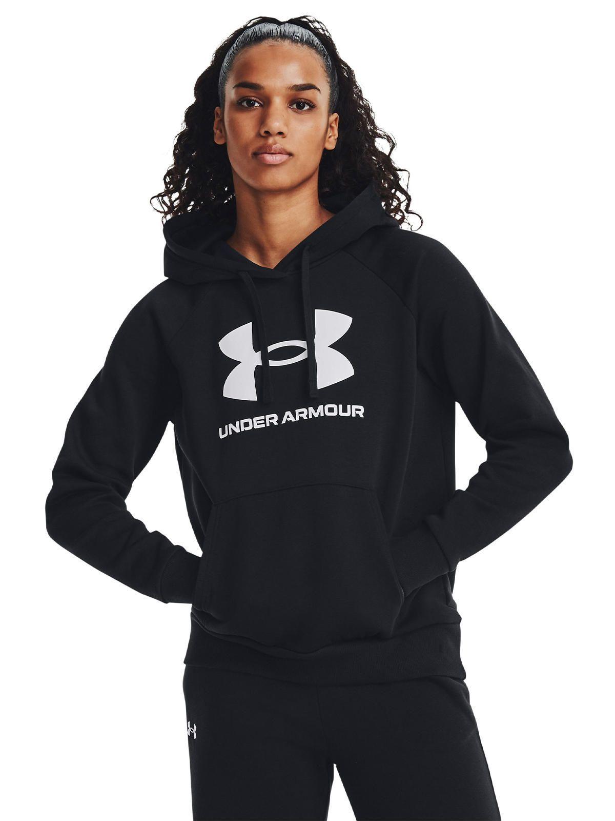 Polerón Big Logo UA Rival Negro para mujer-3