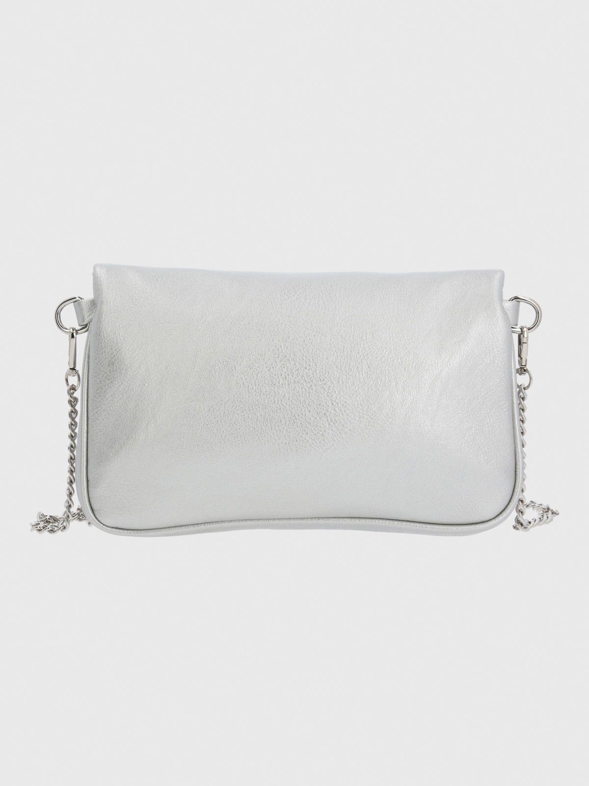 Cartera Mujer Metal Cross Plateado-2