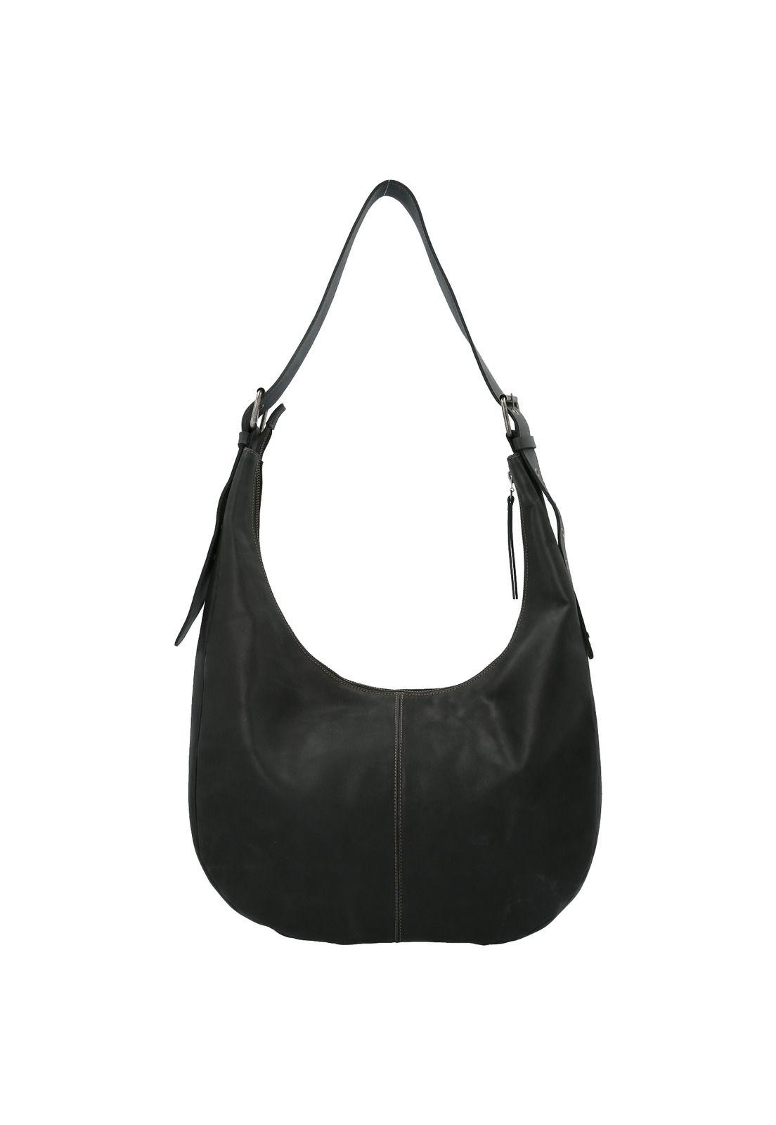 Cartera Cuero  Martina Hobo Negro-2
