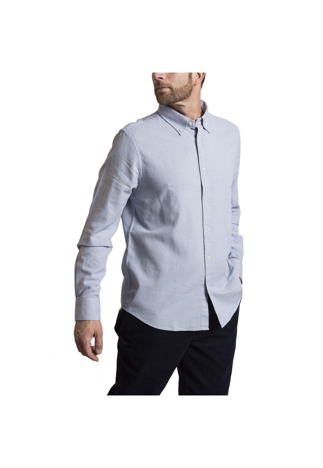 Camisa Texture Rockford Celeste-0