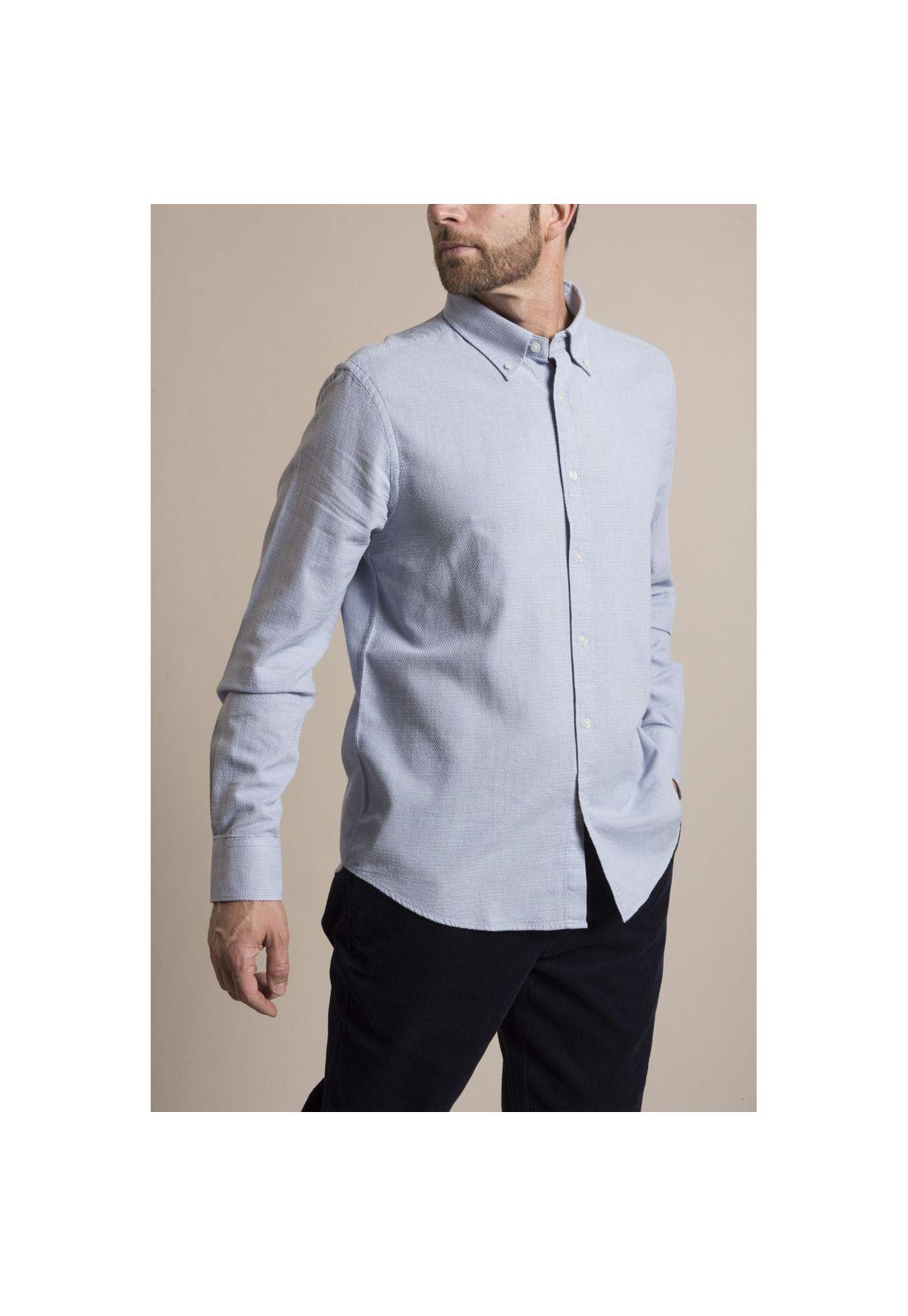 Camisa Texture Rockford Celeste-1