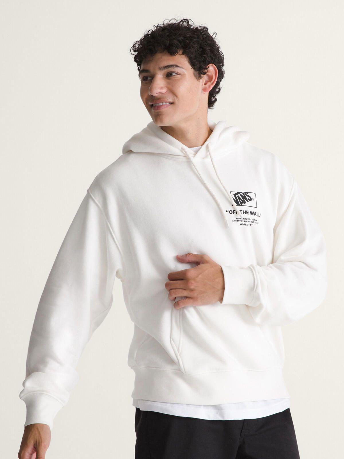 Poleron Hombre Stacked Hi Pullover Blanco-0