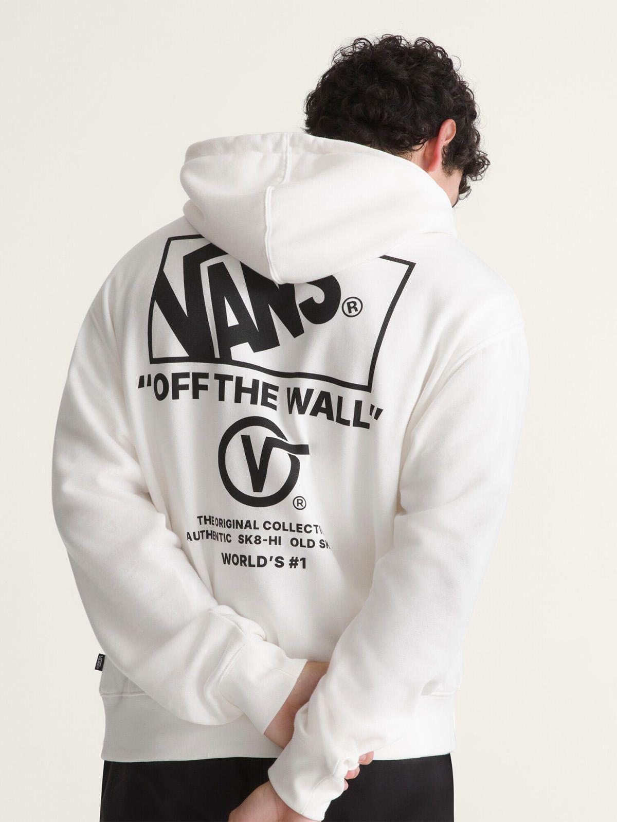 Poleron Hombre Stacked Hi Pullover Blanco-1