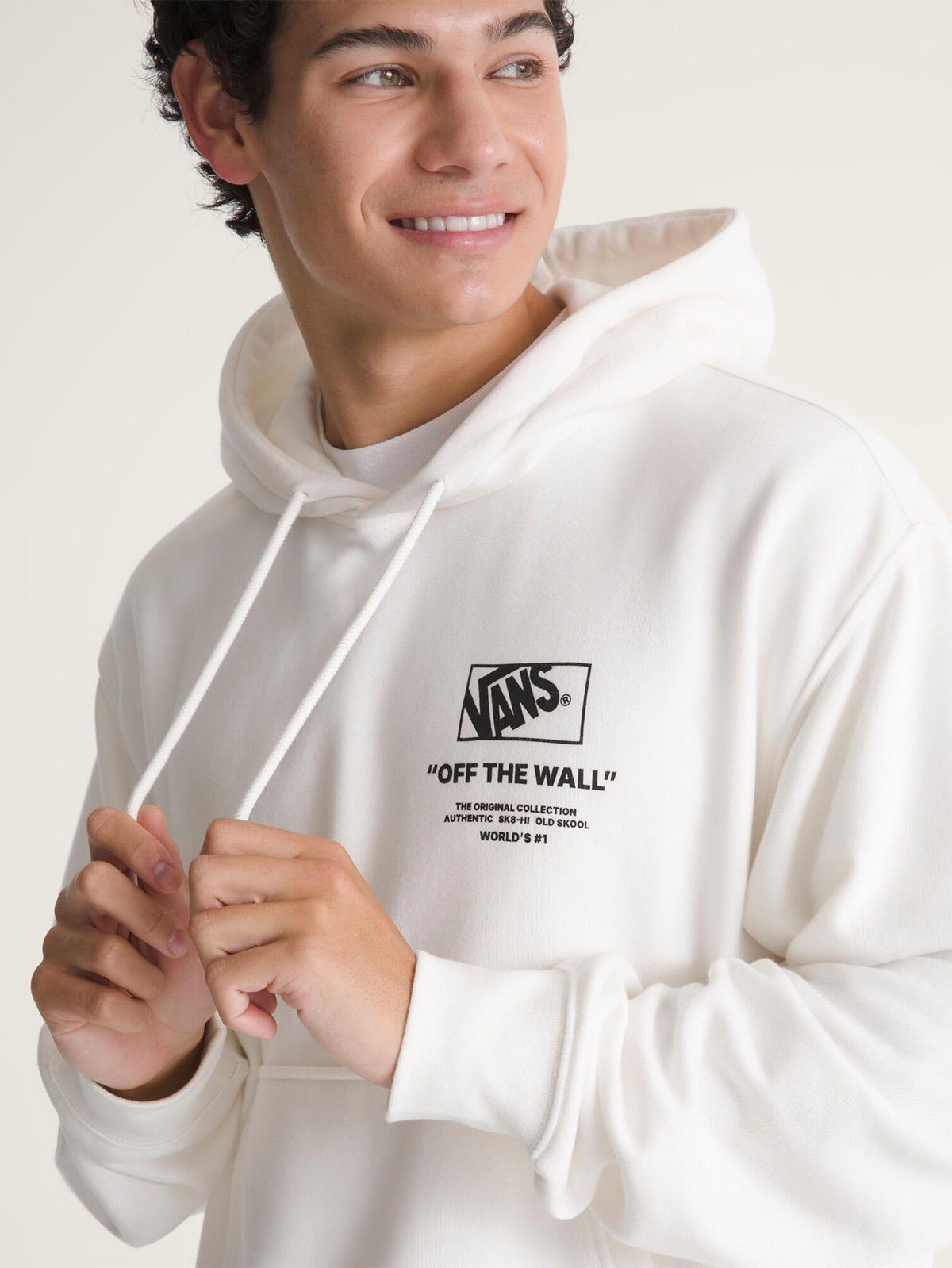 Poleron Hombre Stacked Hi Pullover Blanco-3