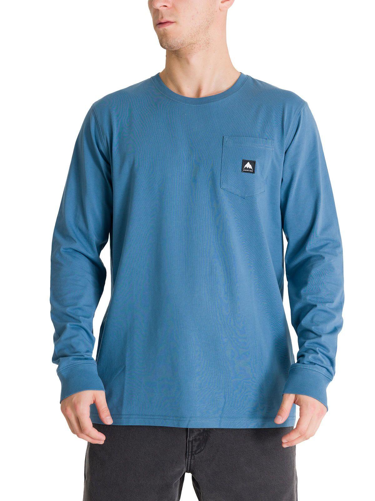 Polera Manga Larga Hombre Colfax Azul Burton-0