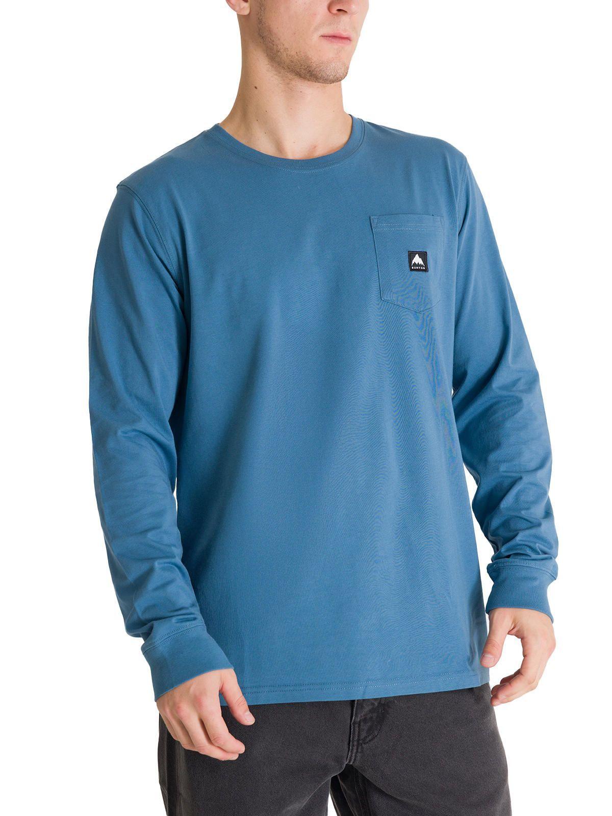 Polera Manga Larga Hombre Colfax Azul Burton-1