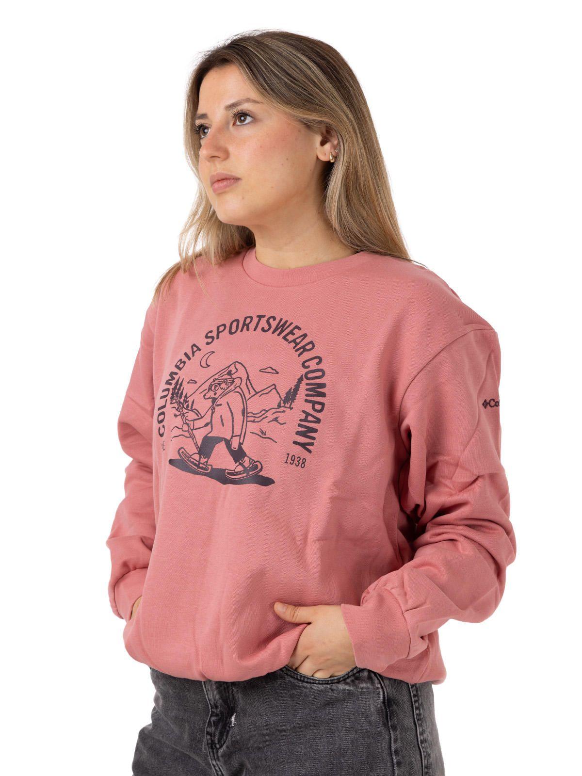 Polerón Mujer Ashcreek Crew Rosado-3