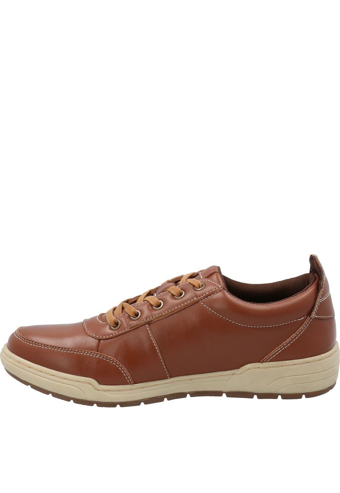 Zapatilla Cuero Hombre Draper Café-4
