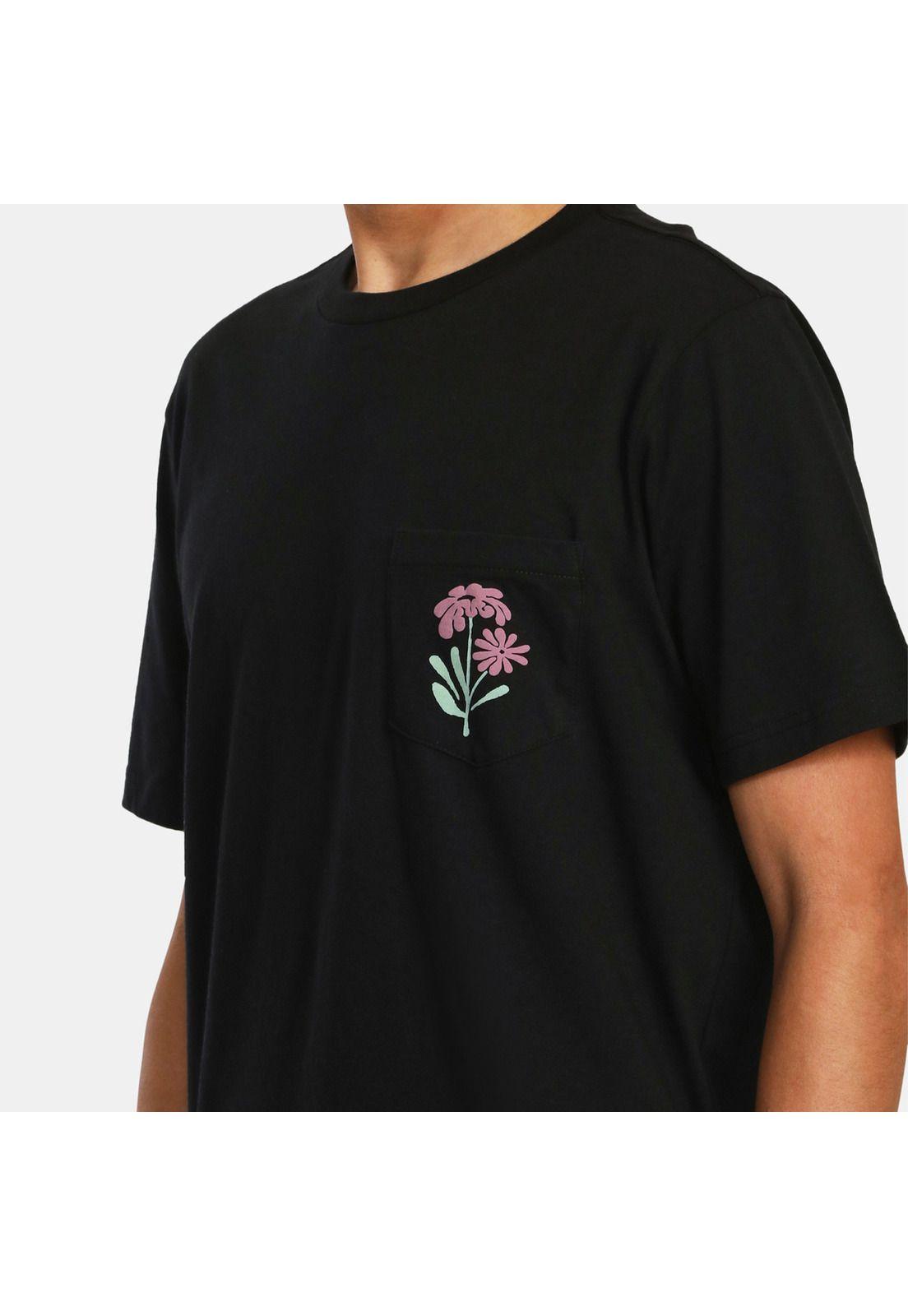Polera M/C Hombre Bloomed M Tees Negro-5