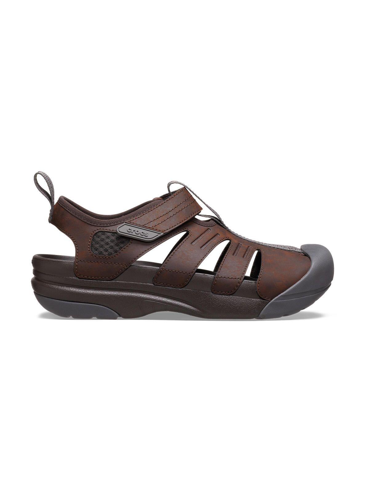 Sandalia Crocs Hombre Yukon Fisherman Café-0