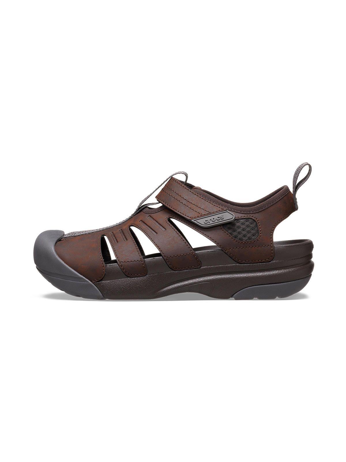 Sandalia Crocs Hombre Yukon Fisherman Café-1