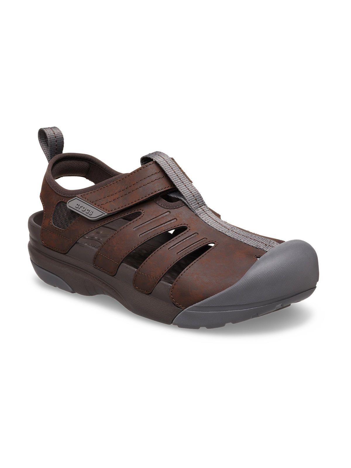 Sandalia Crocs Hombre Yukon Fisherman Café-6