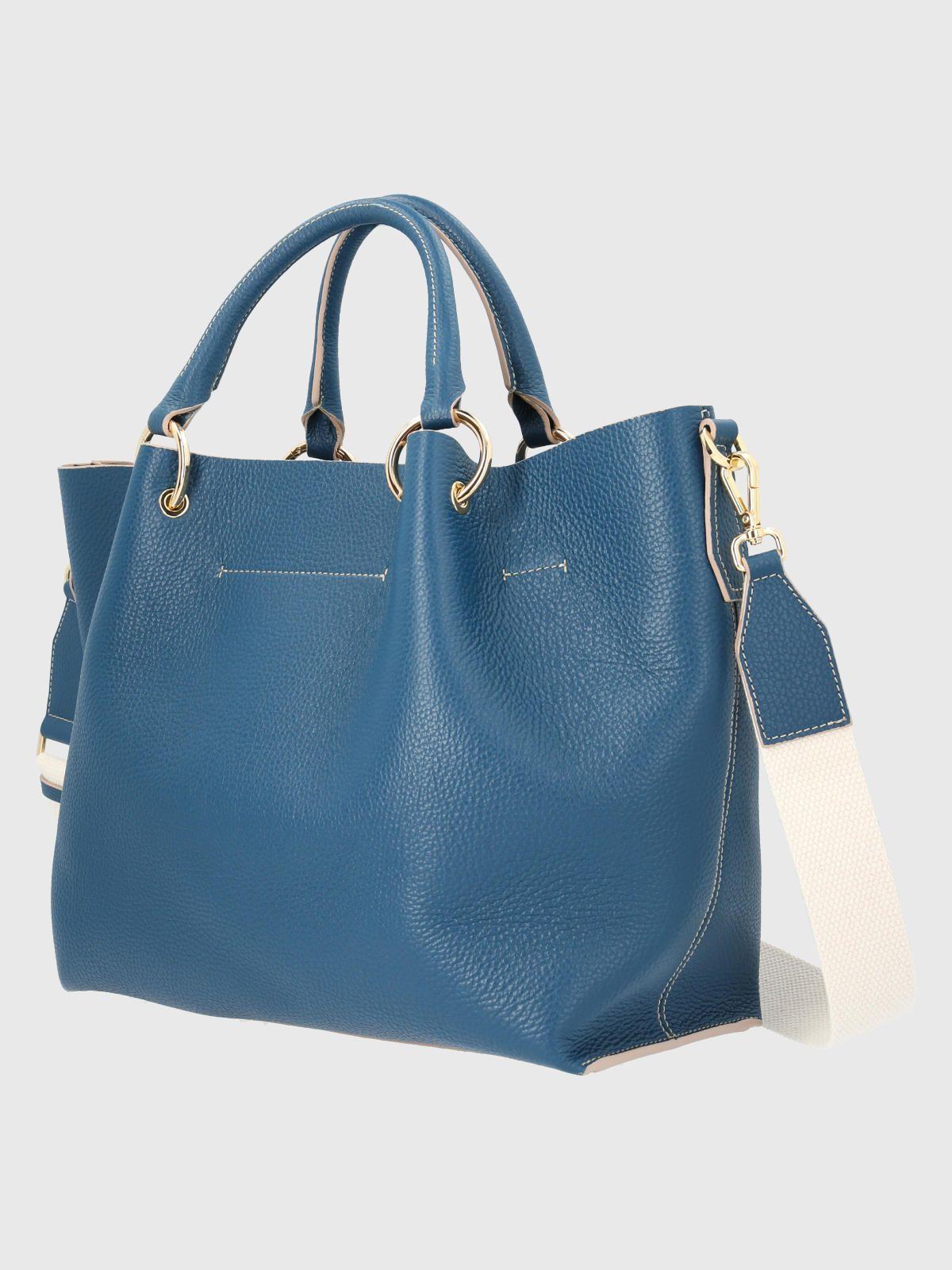 Cartera Italiana Cuero Rialta Azul-1