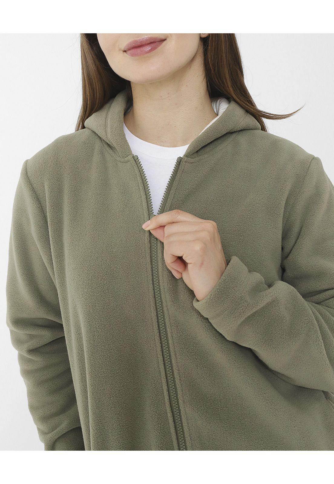 Polar W Full Zip Polar Fle Gris Mujer-4