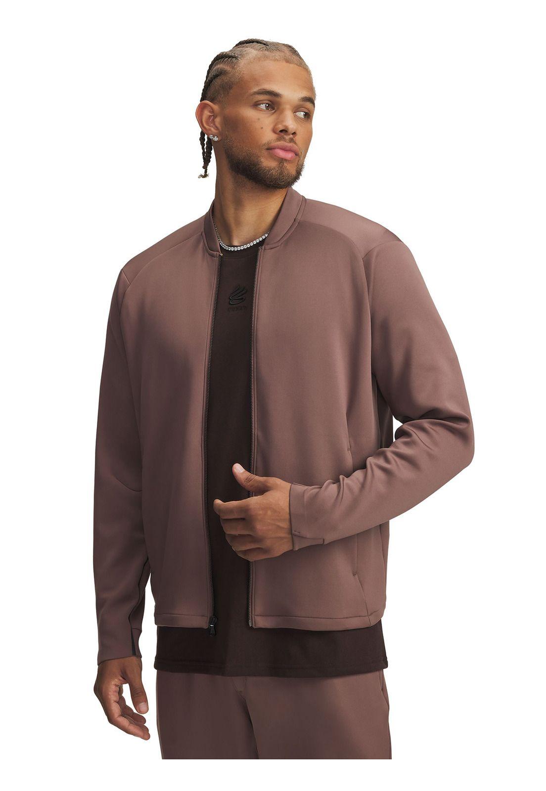 Chaqueta de Basketball para Hombre Drive Pro Café -0