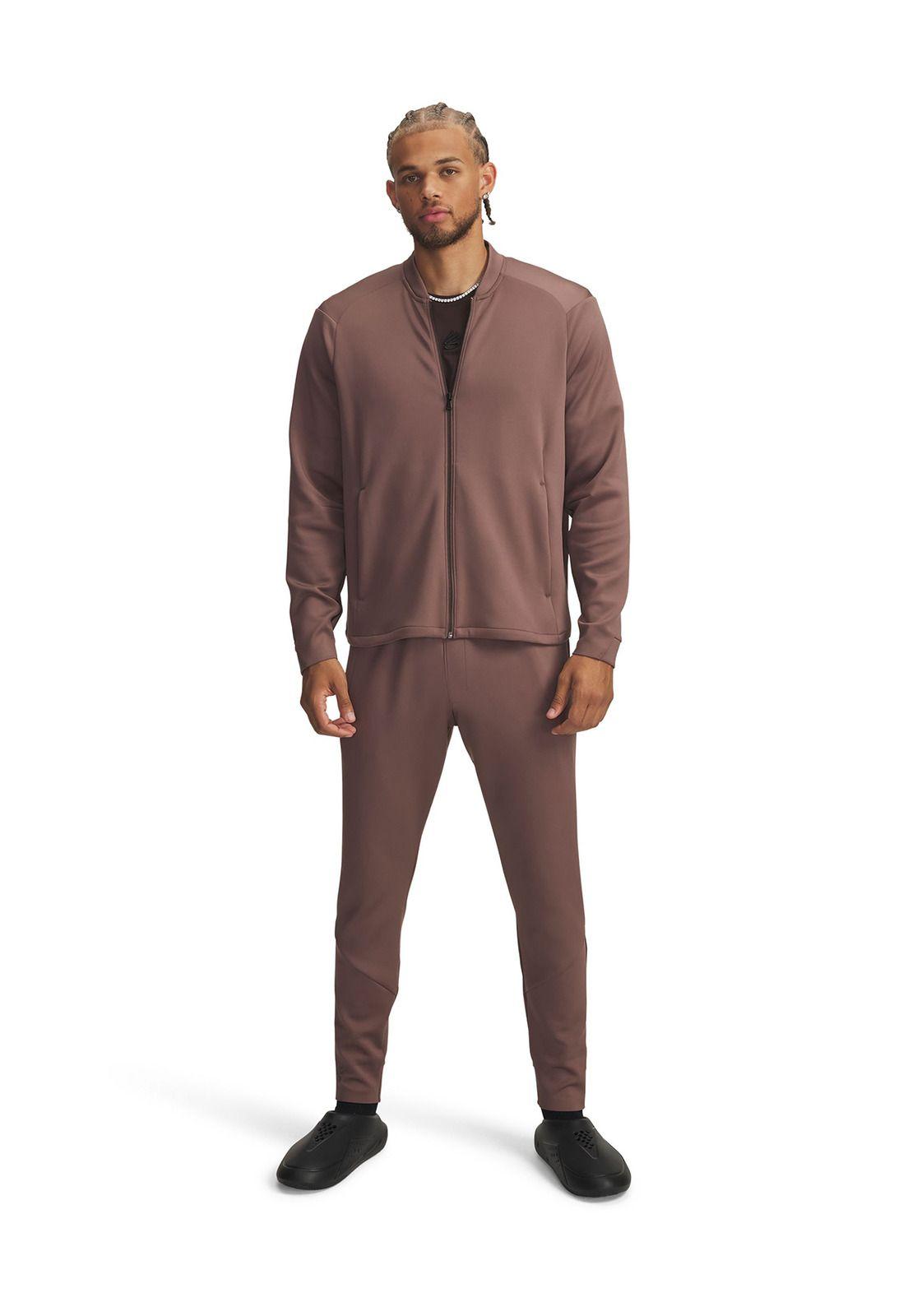 Chaqueta de Basketball para Hombre Drive Pro Café -3