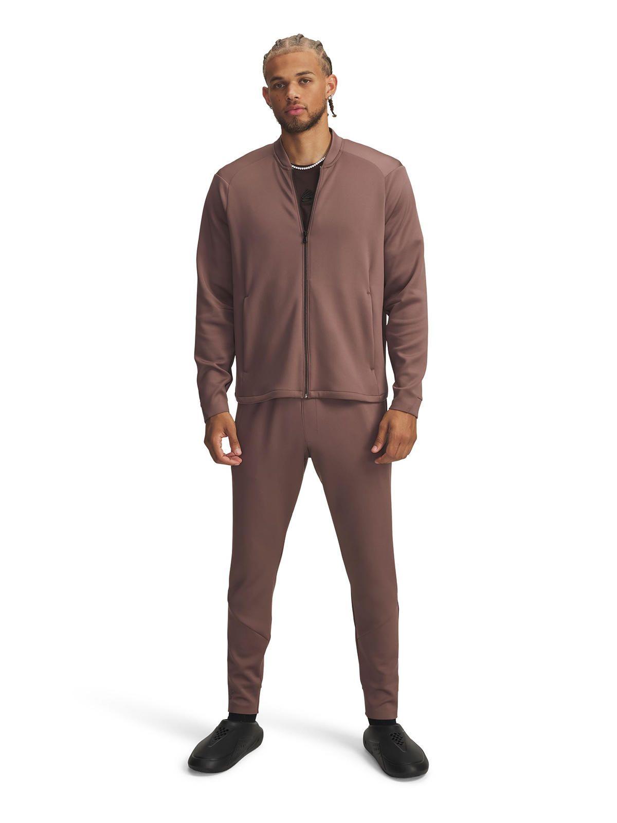 Chaqueta de Basketball para Hombre Drive Pro Café -3