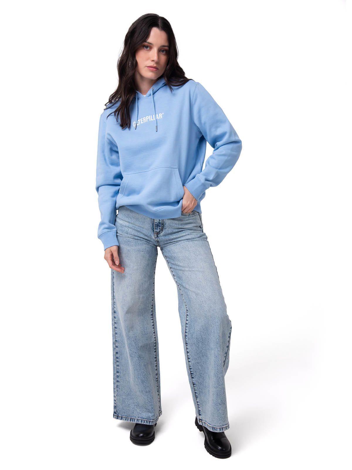 Polerón Mujer W Fleece Caterpillar Celeste-5